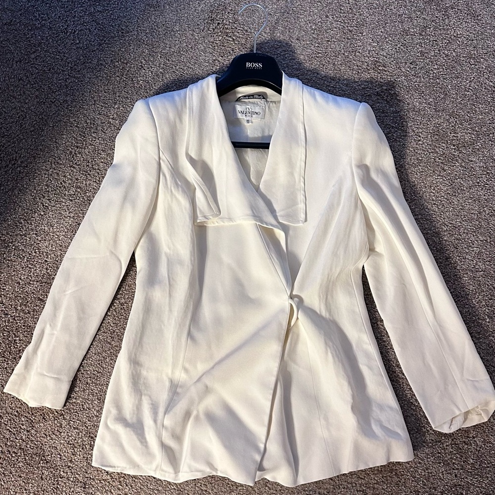 Vintage Valentino white jacket and pant set